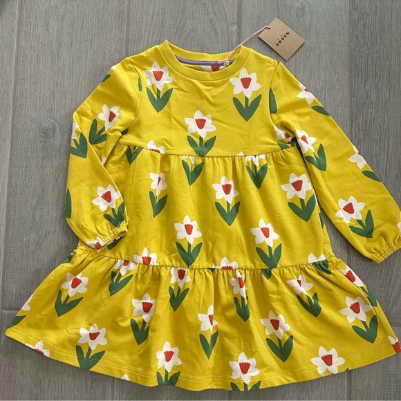 Mini Boden Other - NWT MINI BODEN DAFFODIL LONG SLEEVE SWEATSHIRT DRESS GIRLS 7-8